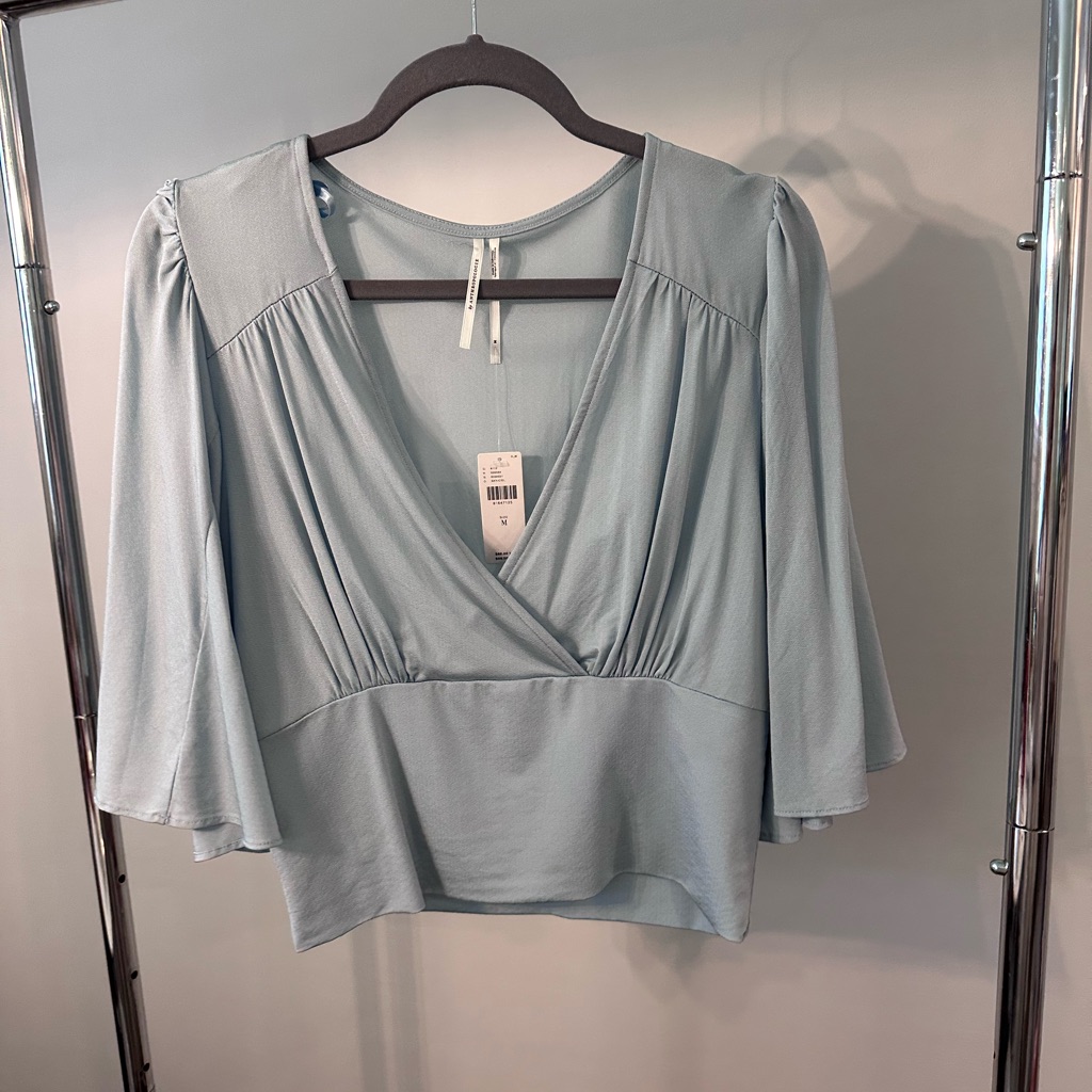 By Anthropologie Draped V-Neck Top